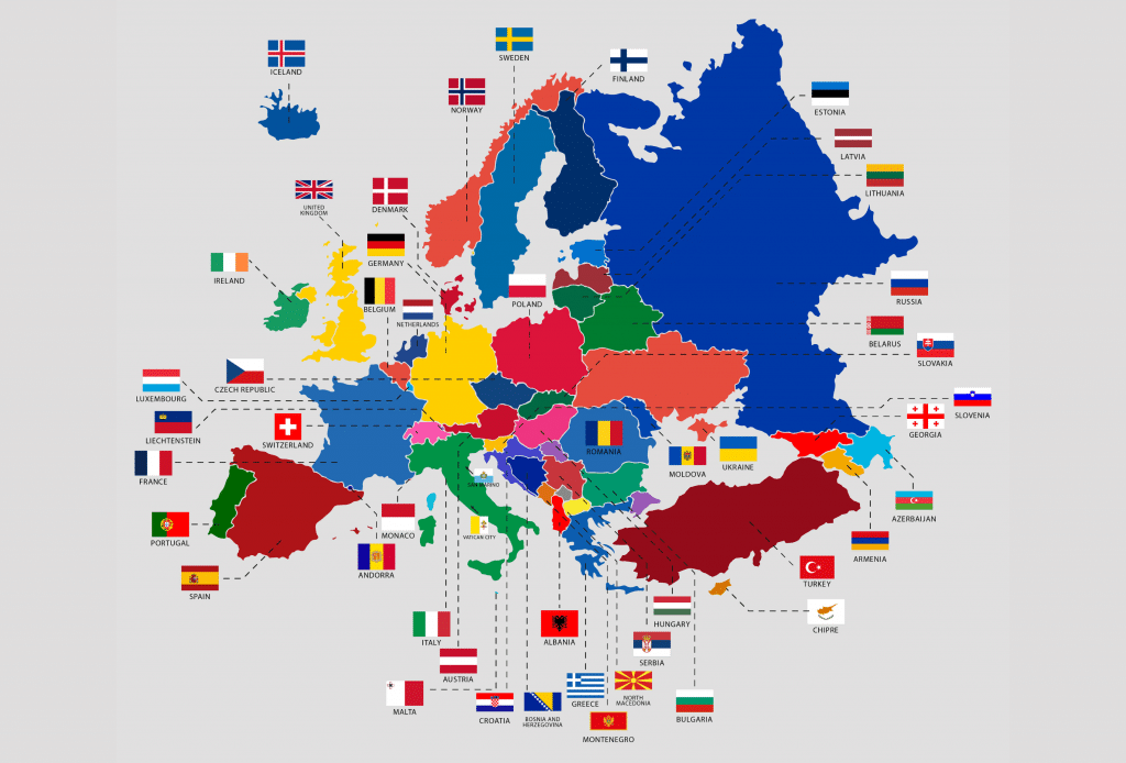 Europakarte politisch 90 x 61 cm